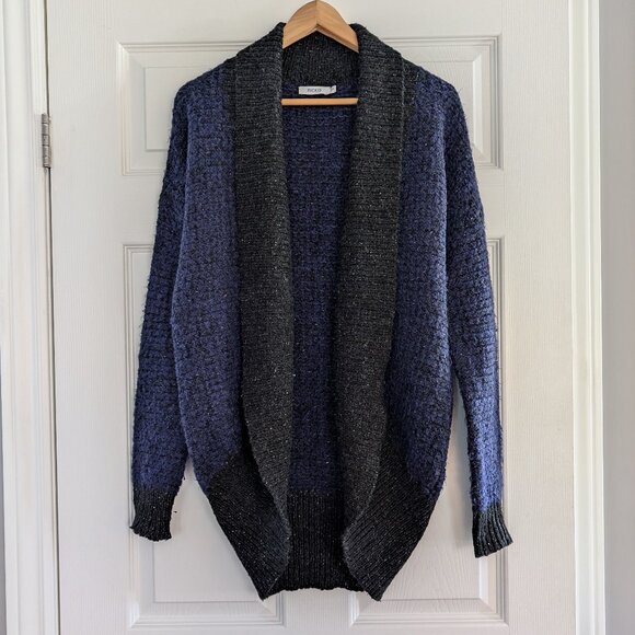 Ricki's open front cardigan sweater textured knit blue size small - Picture 1 of 12